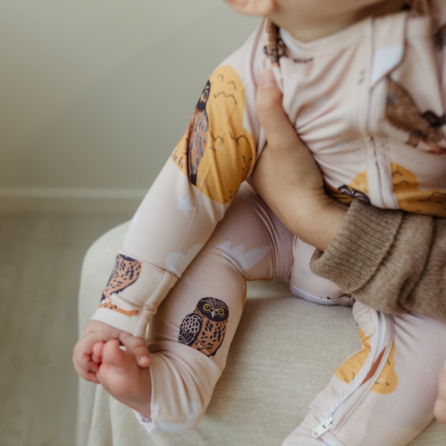 Owl & Mountains Bamboo Onesie