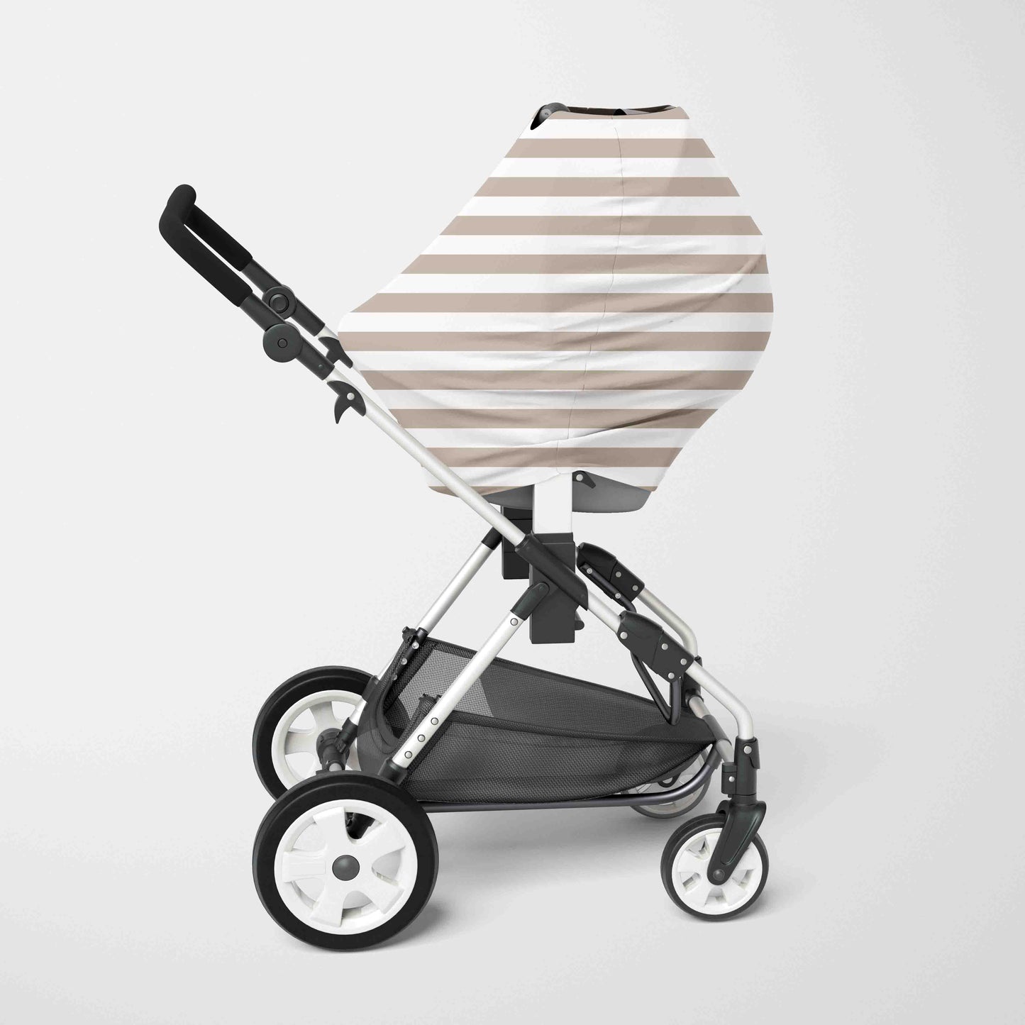 Seashell Stripe Beige 6-In-1 Multi-Use Capsule Cover | Includes Free Top Knot Beanie | Pre-Order