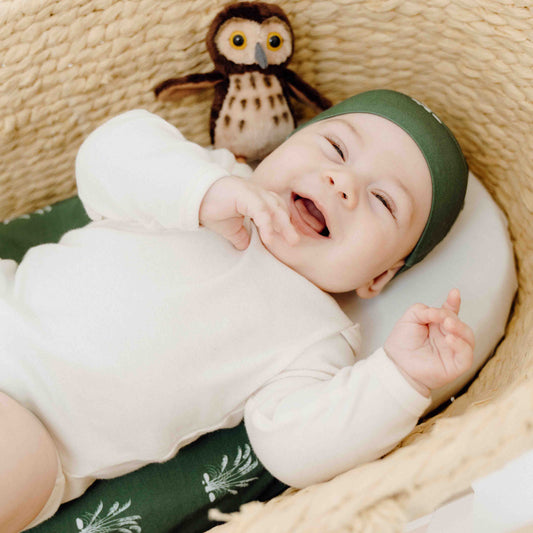 Native Grasslands Green Top Knot Beanie