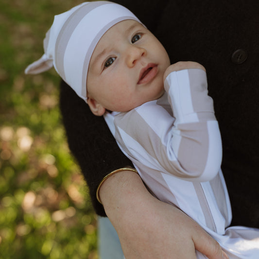 Seashell Stripe Bamboo Onesie
