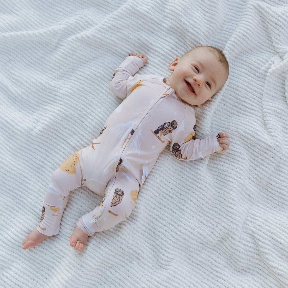 Owl & Mountains Bamboo Onesie
