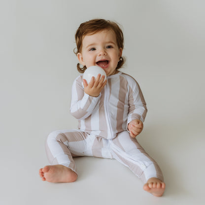 Seashell Stripe Bamboo Onesie