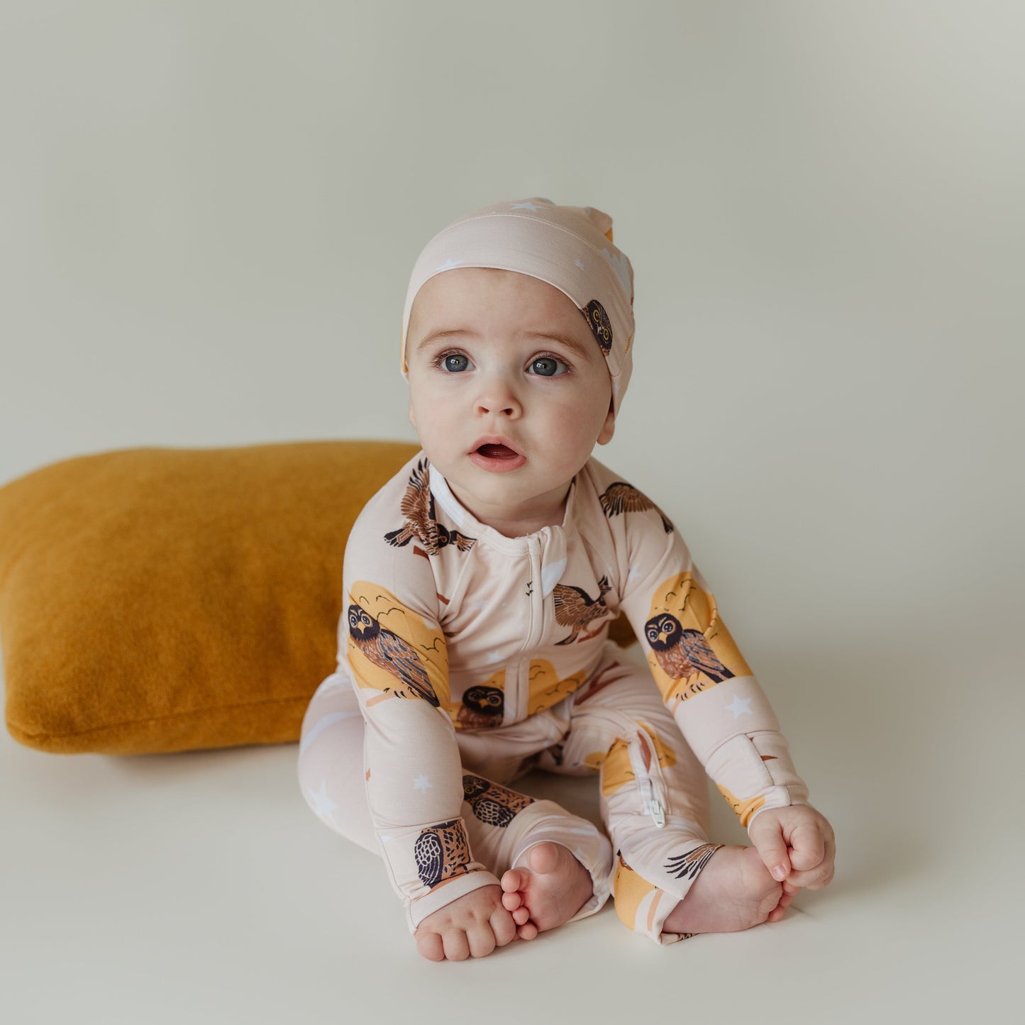 Owl & Mountains Bamboo Onesie