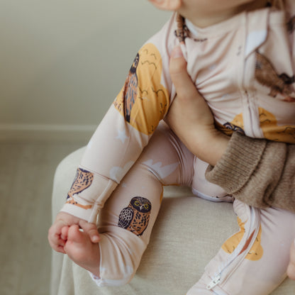 Owl & Mountains Bamboo Onesie