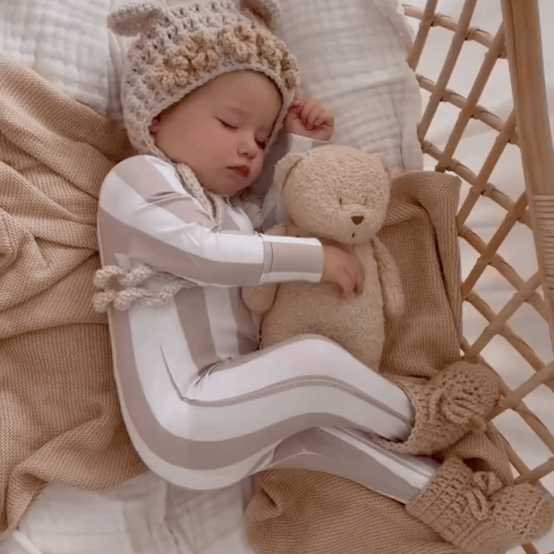 Seashell Stripe Bamboo Onesie