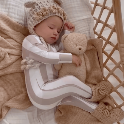 Seashell Stripe Bamboo Onesie