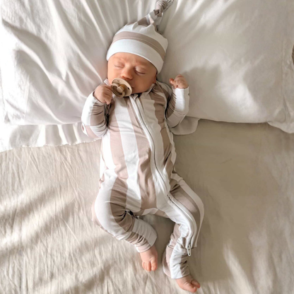 Seashell Stripe Bamboo Onesie UPF 50+