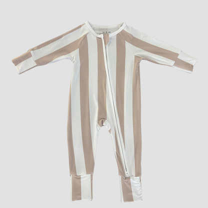 Seashell Stripe Bamboo Onesie UPF 50+