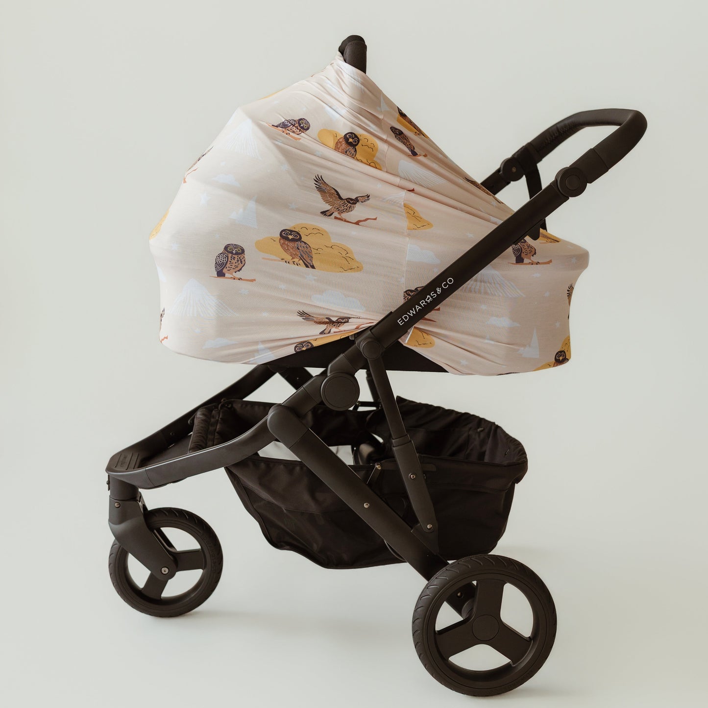 Owl & Mountains 6-In-1 Multi-Use Cover  | Includes Free Top Knot Beanie