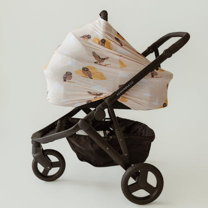 Owl & Mountains 6-In-1 Multi-Use Cover  | Includes Free Top Knot Beanie