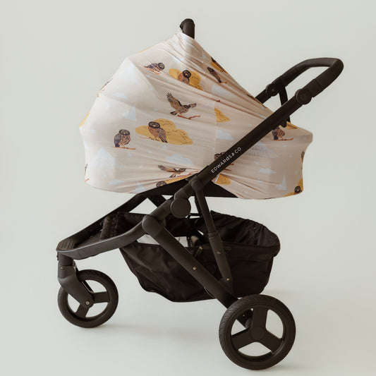 Owl & Mountains 6-In-1 Multi-Use Cover  | Includes Free Top Knot Beanie