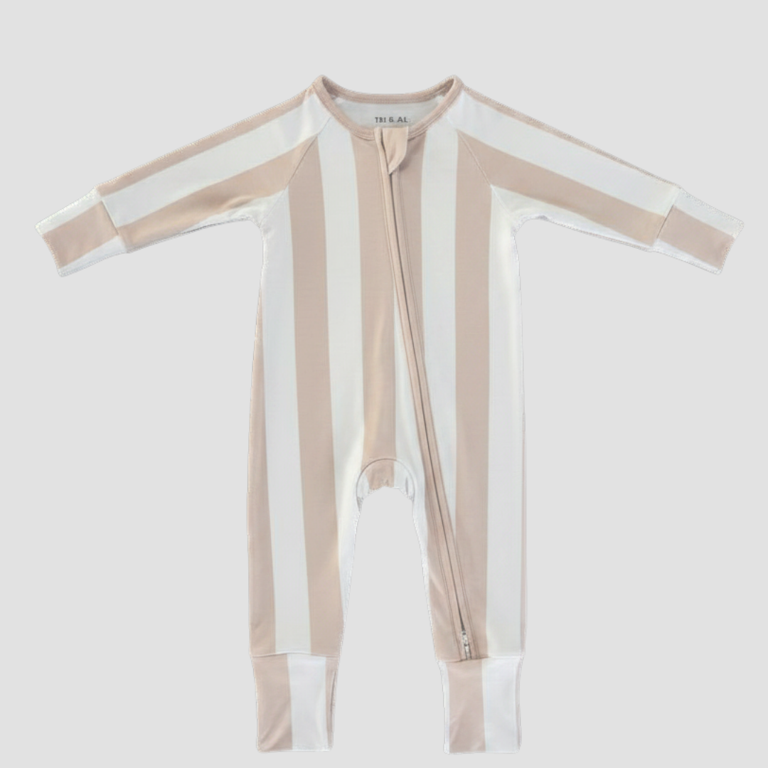 Seashell Stripe Bamboo Onesie