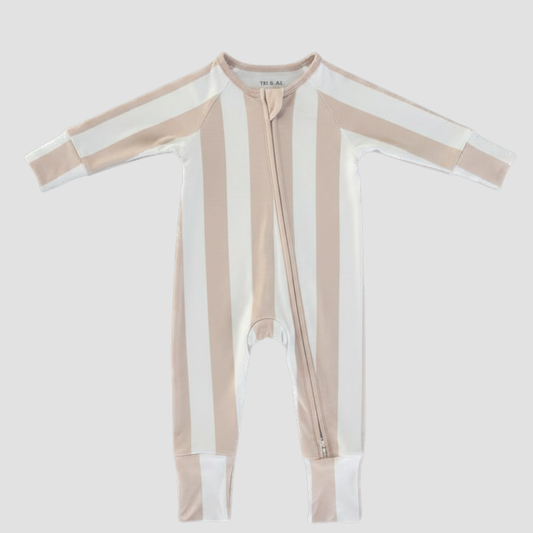 Seashell Stripe Bamboo Onesie UPF 50+