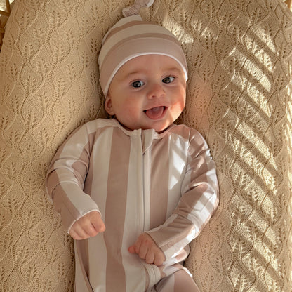 Seashell Stripe Bamboo Onesie