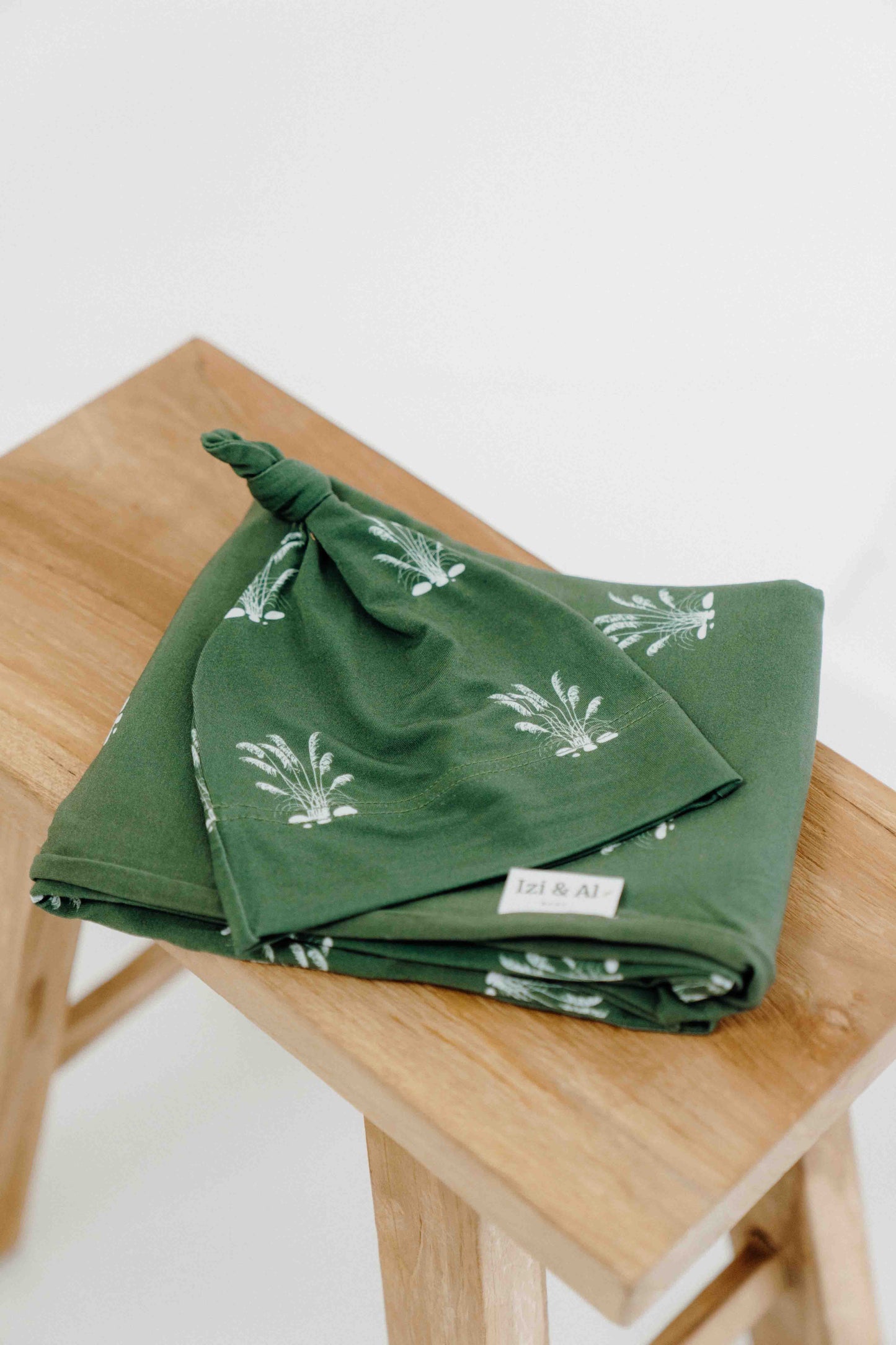 Toe Toe Native Grasslands Green Top Knot Beanie